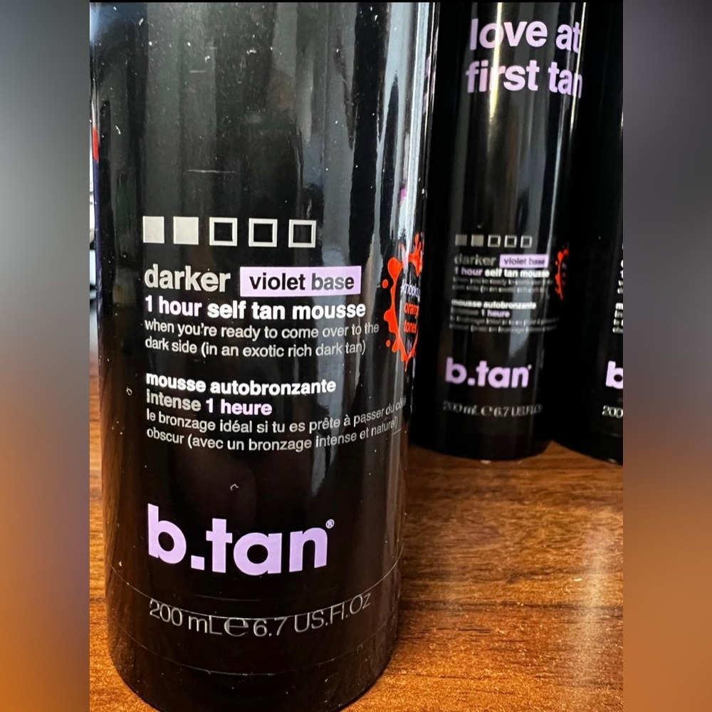 b.tan Darker Self Tanner | Love At First Tan - Fast, 1 Hour Sunless Tanner Mouss